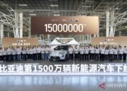 BYD mencapai tonggak sejarah produksi 15 juta unit kendaraan listrik